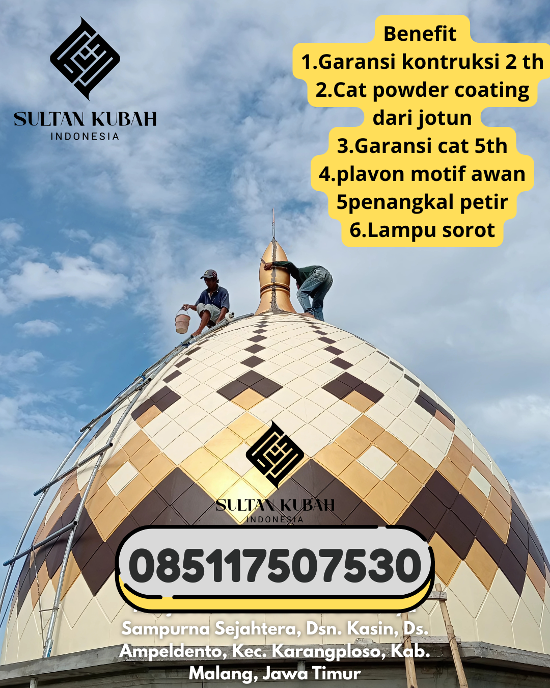Termurah Pabrik Kubah GRC Masjid Kualitas Tinggi Langsung Garansi 085117507530 Klapanunggal – Kabupaten Bogor