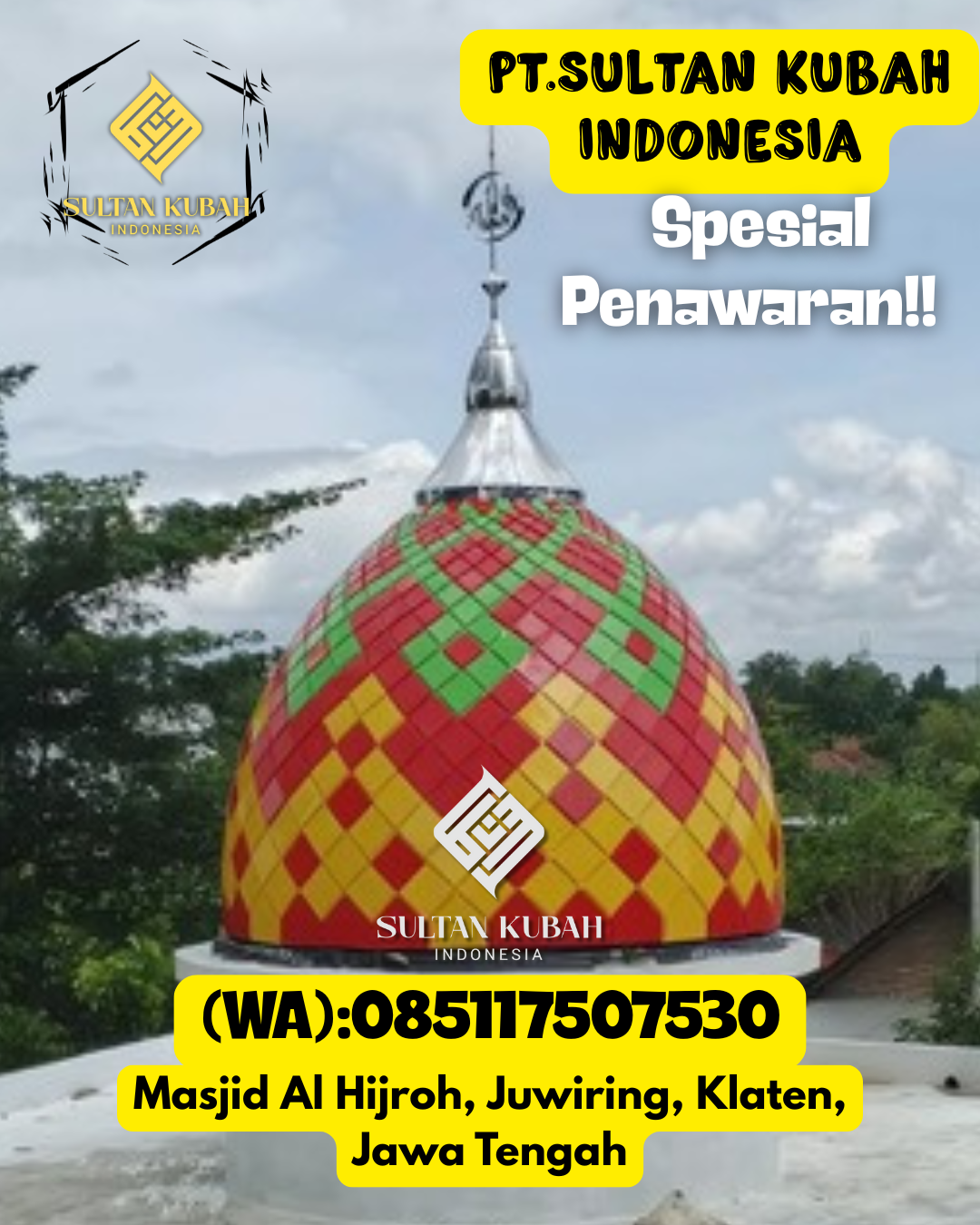 Kubah Masjid Modern Desain Elegan Kualitas Premium Bergaransi 085117507530 Ujung Padang — Kab. Simalungun