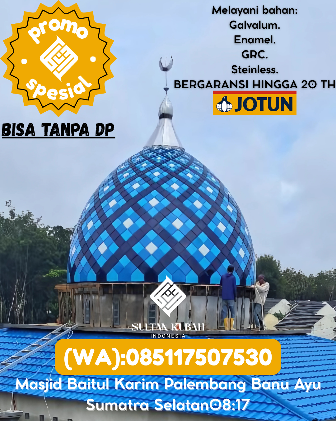 KUBAH MASJID DESAIN ELEGAN DI KEC Blangkejeren, KAB Gayo Lues (WA: 085117507530)