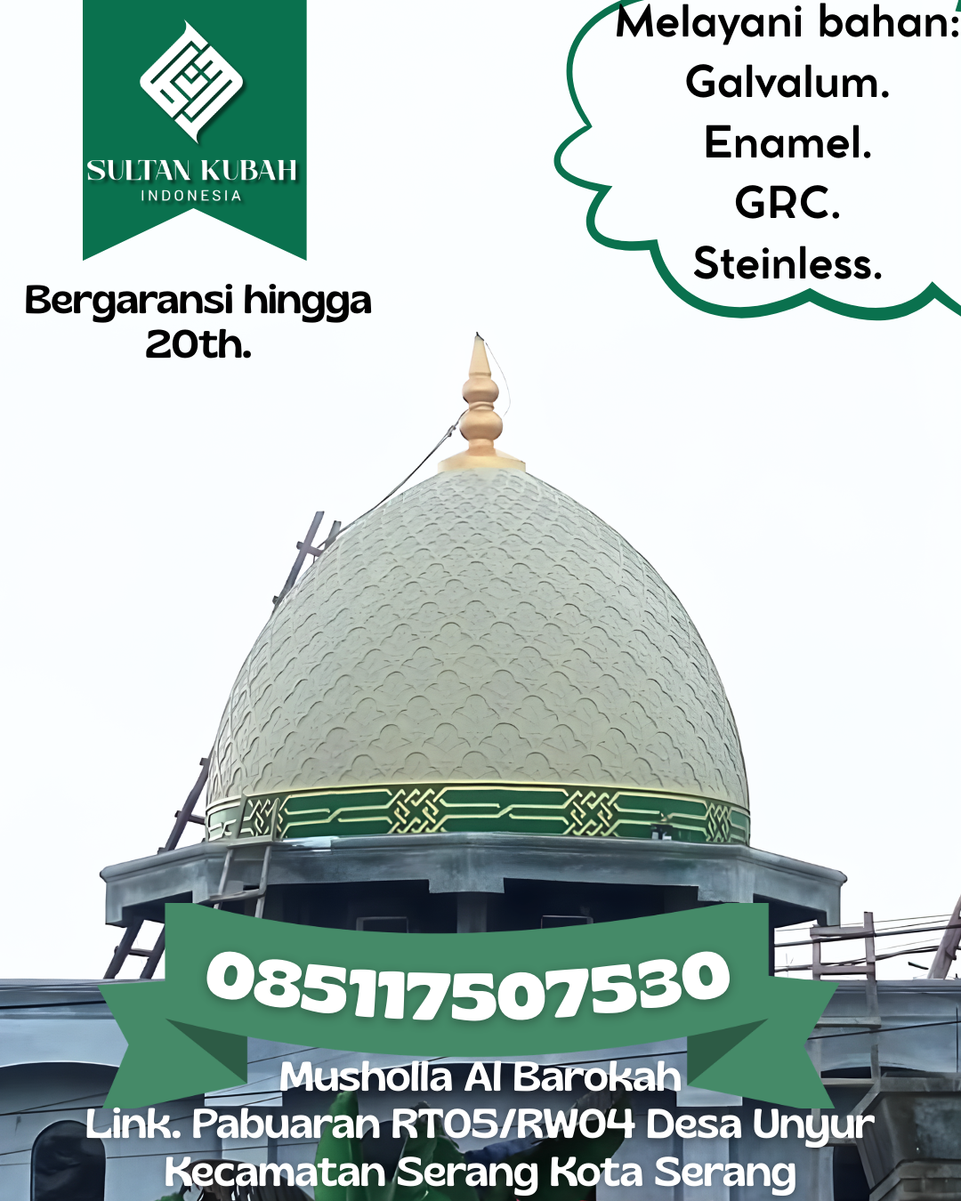 Termurah Kubah Masjid GRC Solusi Estetika Kualitas dan Daya Tahan 085117507530 Belalau – Kabupaten Lampung Barat