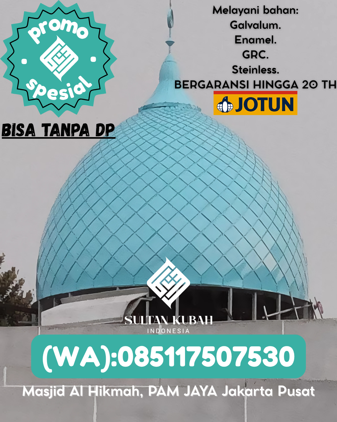 JUAL KUBAH MASJID PREMIUM DI KEC Samarinda Ulu, KOTA Samarinda (WA: 085117507530)