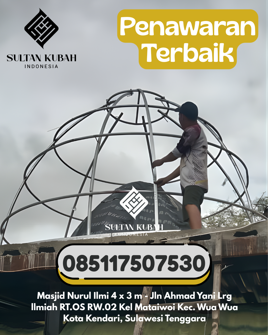 Kubah Masjid Galvalum Ringan, Kokoh, Awet 085117507530 Baradatu – Kabupaten Way Kanan