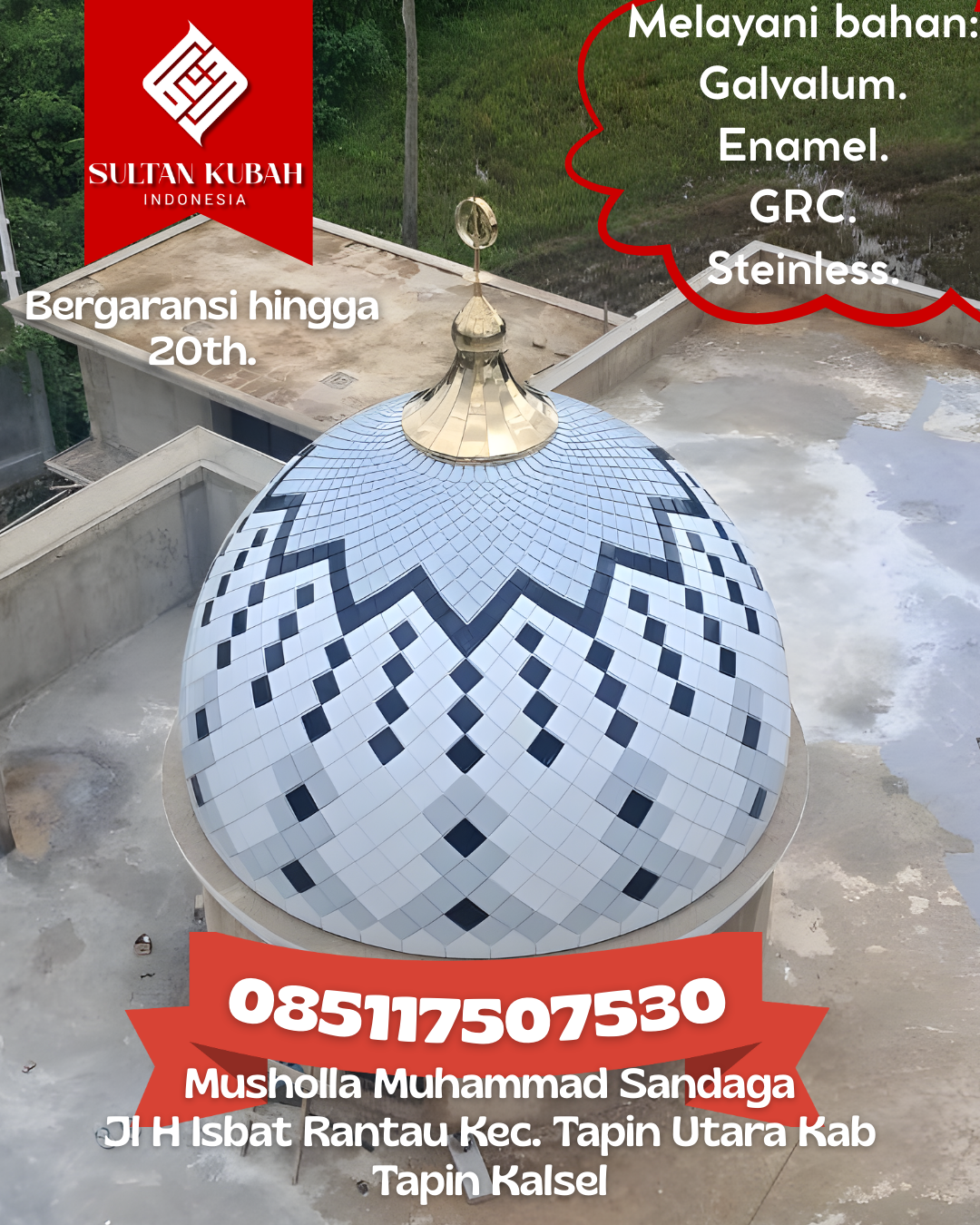 Kubah Masjid Berkualitas Premium Awet Tahan Lama Bergaransi 085117507530 Tegalwaru — Kab. Purwakarta