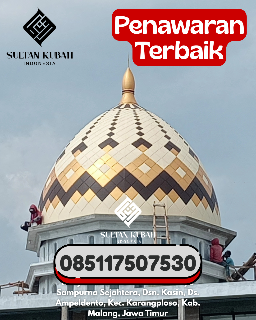 Penjual Kubah Masjid Galvalum Kuat & Indah 085117507530 Kutawaringin – Kab. Bandung