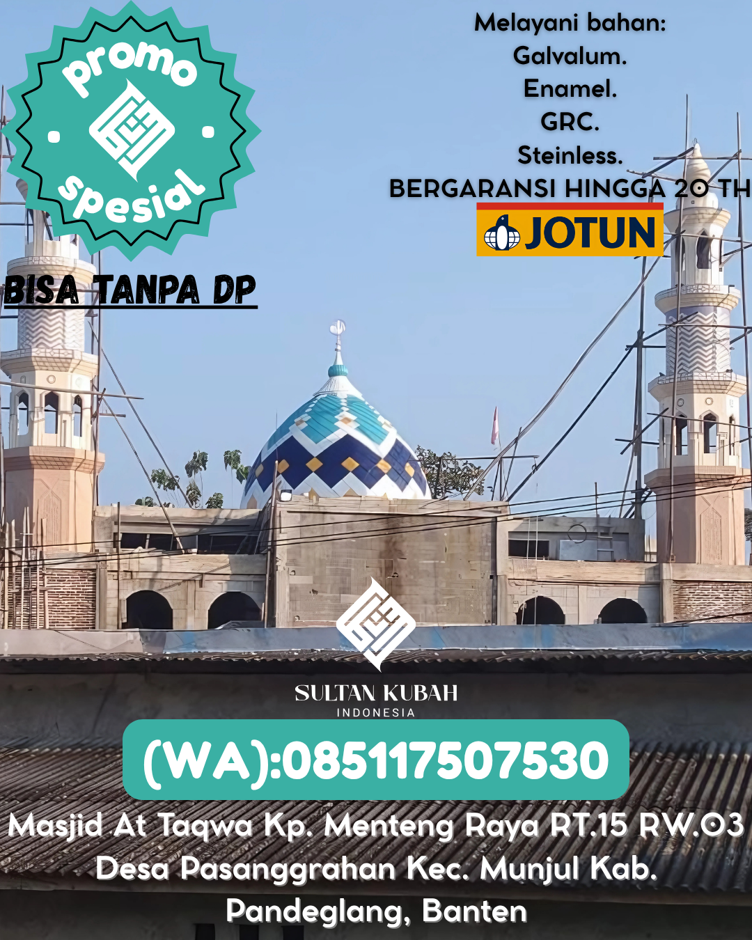 KUBAH MASJID HARGA TERJANGKAU DI KEC Balikpapan Selatan, KOTA Balikpapan (WA: 085117507530)