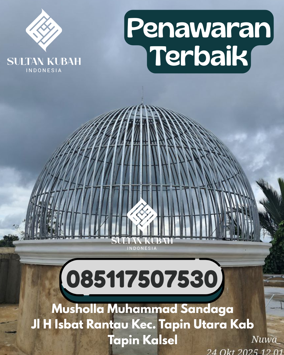 Penjual Kubah Masjid Galvalum Tahan Segala Cuaca 085117507530 Detusoko – Kab. Ende