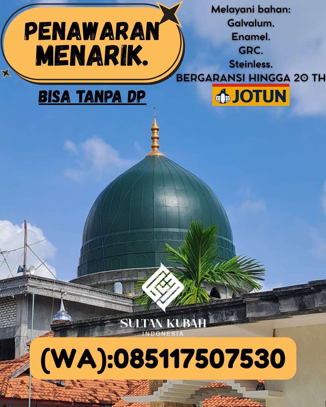 KUBAH MASJID DESAIN ELEGAN DI KEC Bima Kota, KOTA Bima (WA: 085117507530)