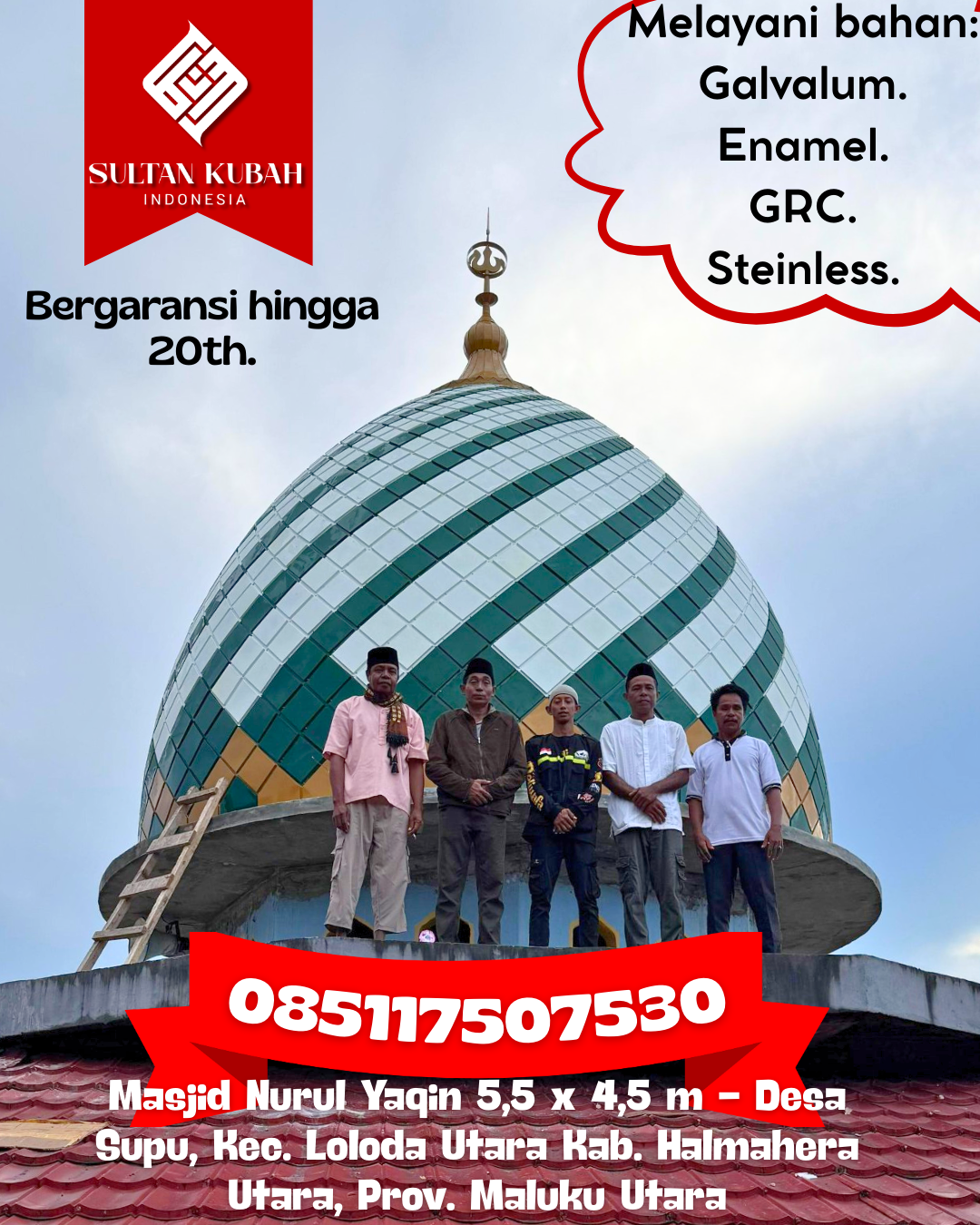 Kubah Masjid Kuat Awet Tahan Lama Cocok Untuk Bangunan Masjid 085117507530 Cigandamekar — Kab. Kuningan