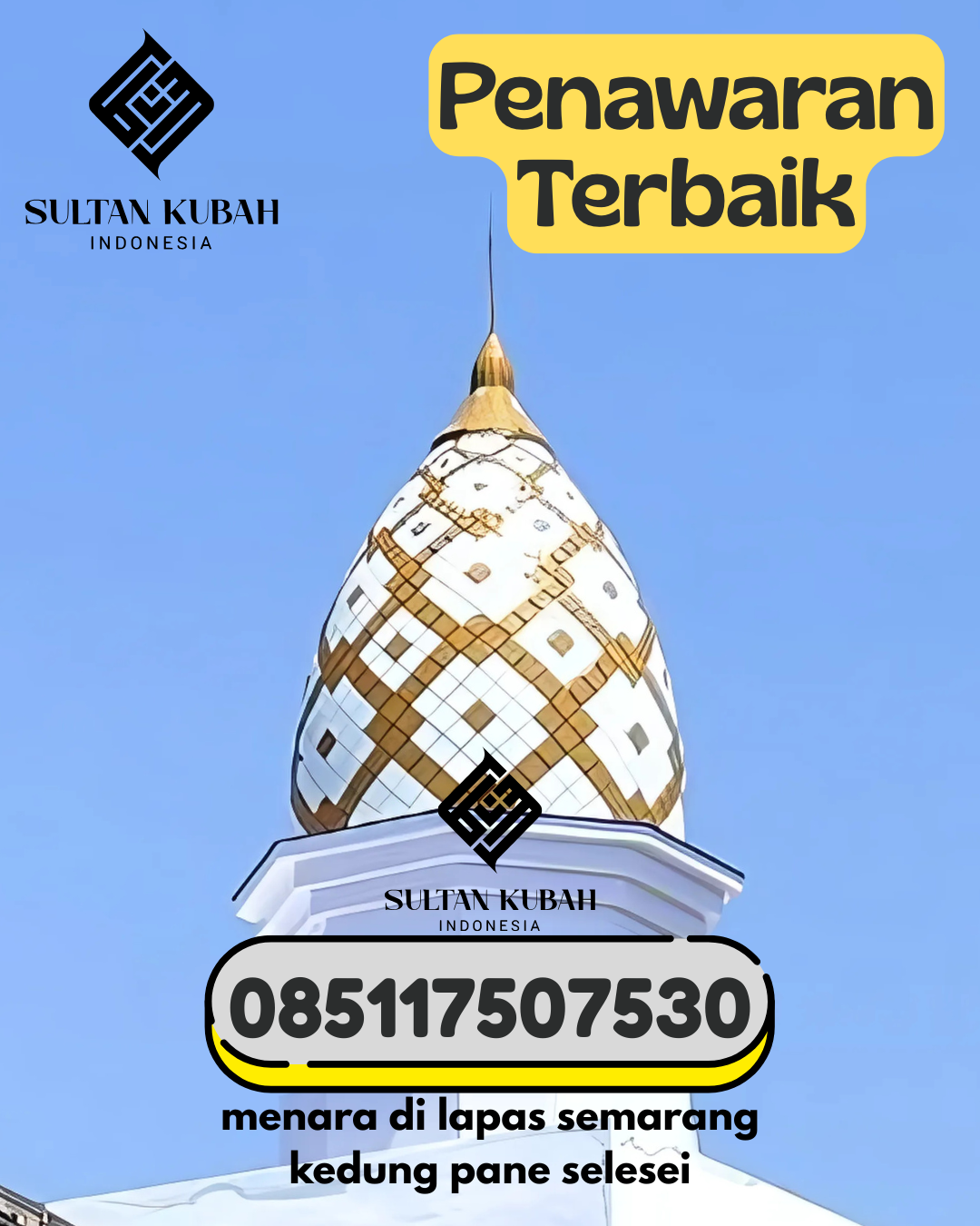 Penjual Kubah Masjid Galvalum Garansi 5 Tahun 085117507530 Ampek Nagari – Kabupaten Agam