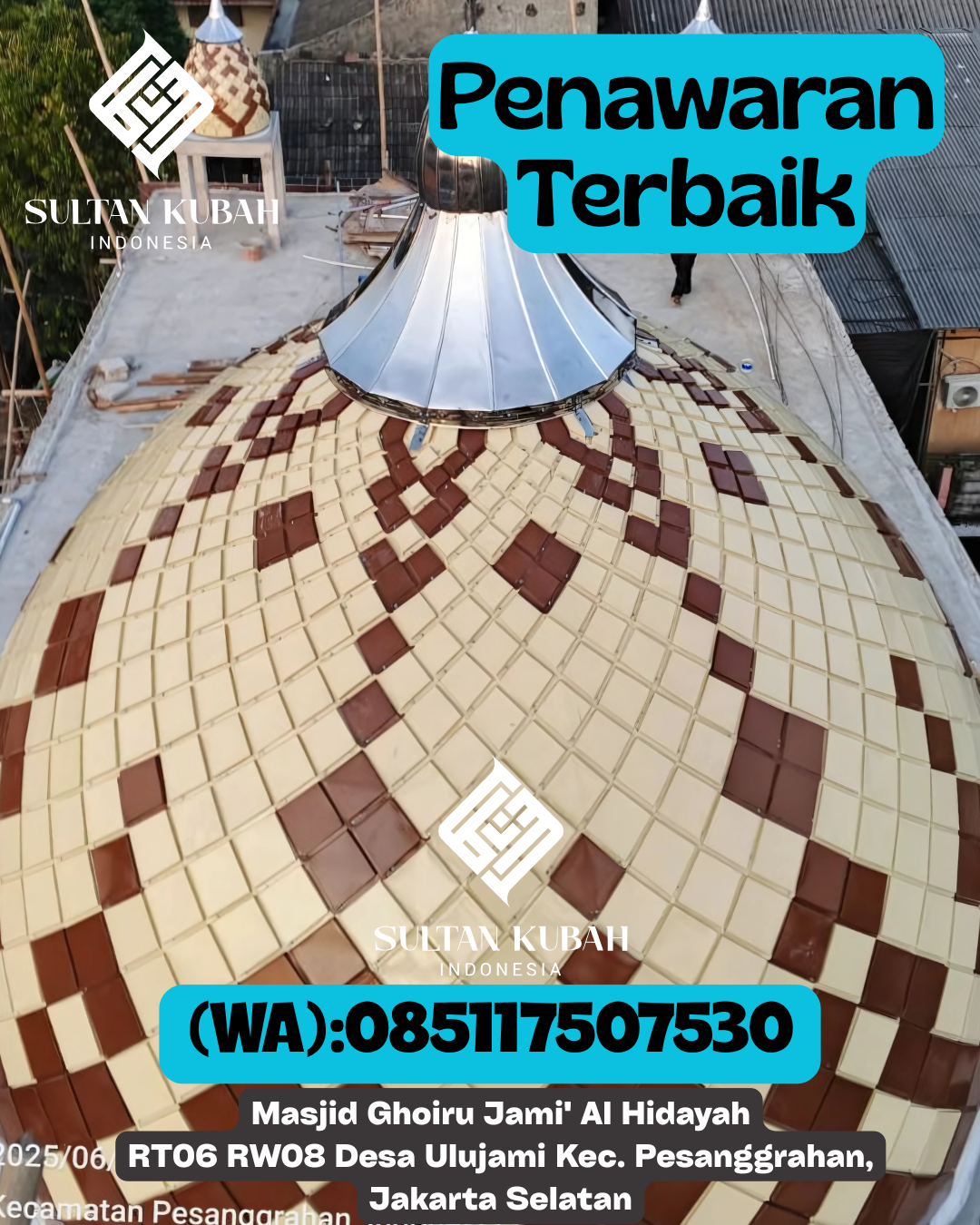 Kubah Masjid Galvalum Berkualitas Tinggi 085117507530 Karangan – Kab. Kutai Timur