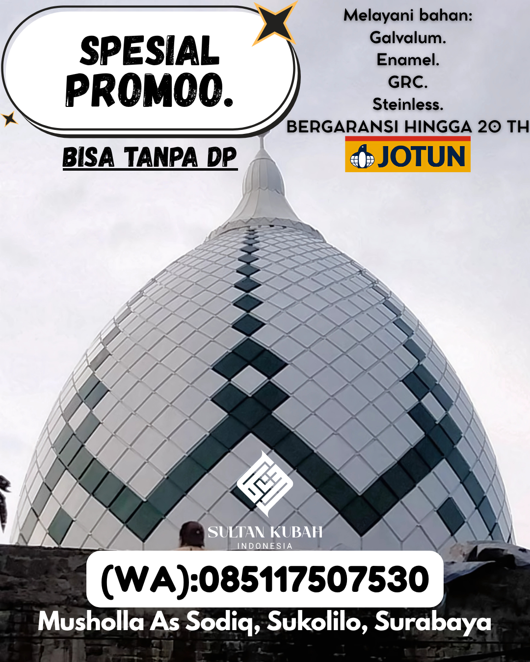 PABRIK KUBAH MASJID MODERN DI KEC Martapura Timur, KAB Banjar (WA: 085117507530)