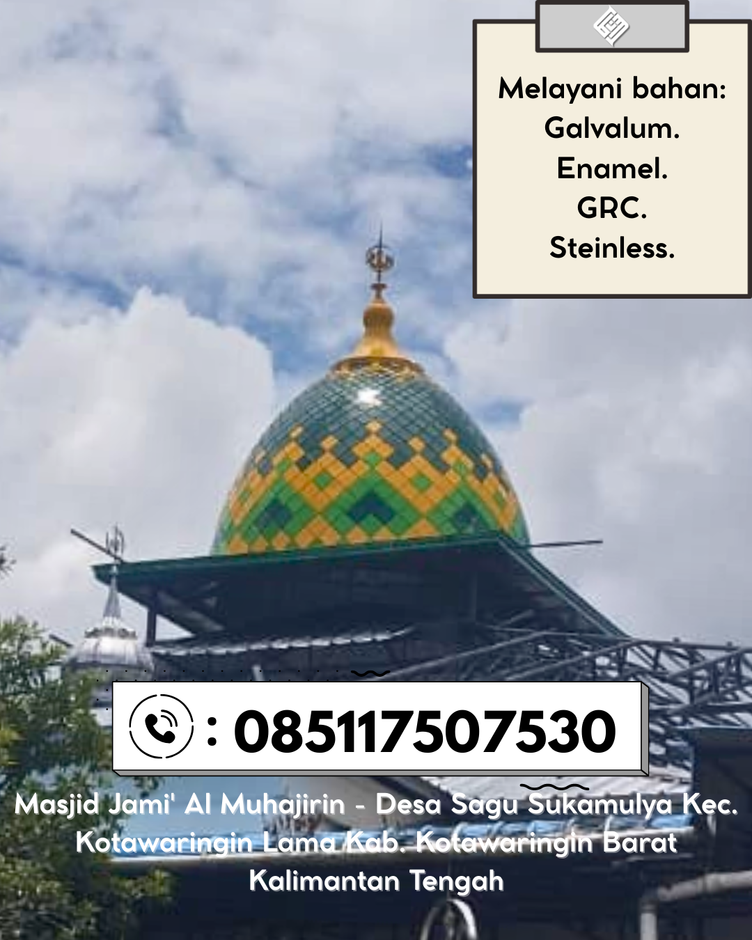 Kubah Masjid Berkualitas Tinggi Garansi Resmi Harga Terjangkau 085117507530 Oridek – Kabupaten Biak Numfor