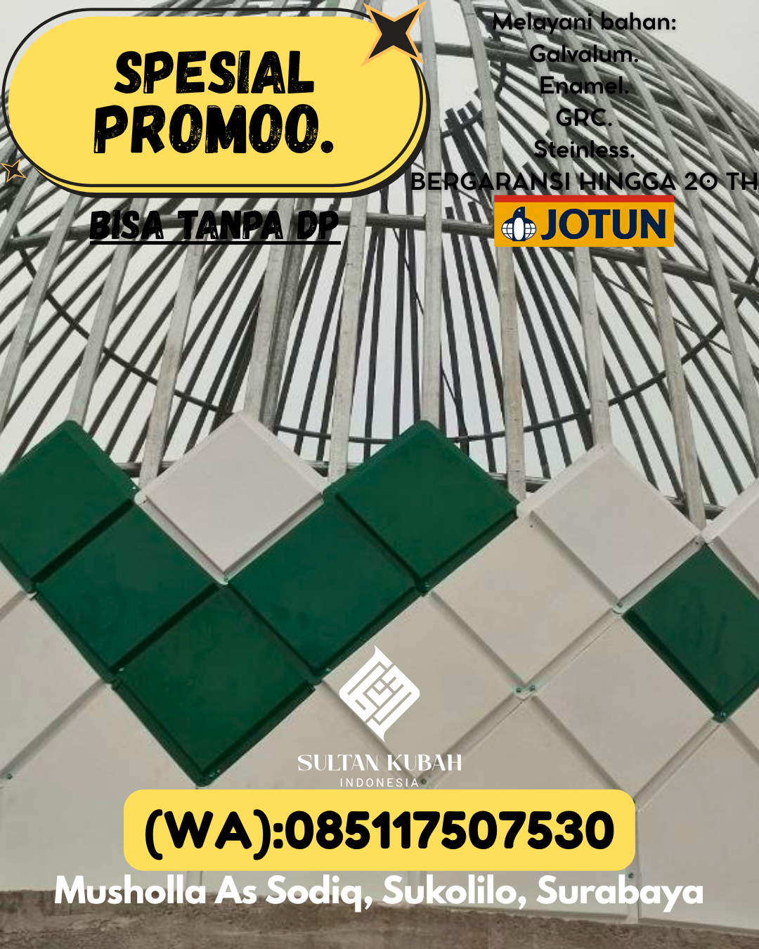 PABRIK KUBAH MASJID BERKUALITAS DI KEC Paringin, KAB Balangan (WA: 085117507530)