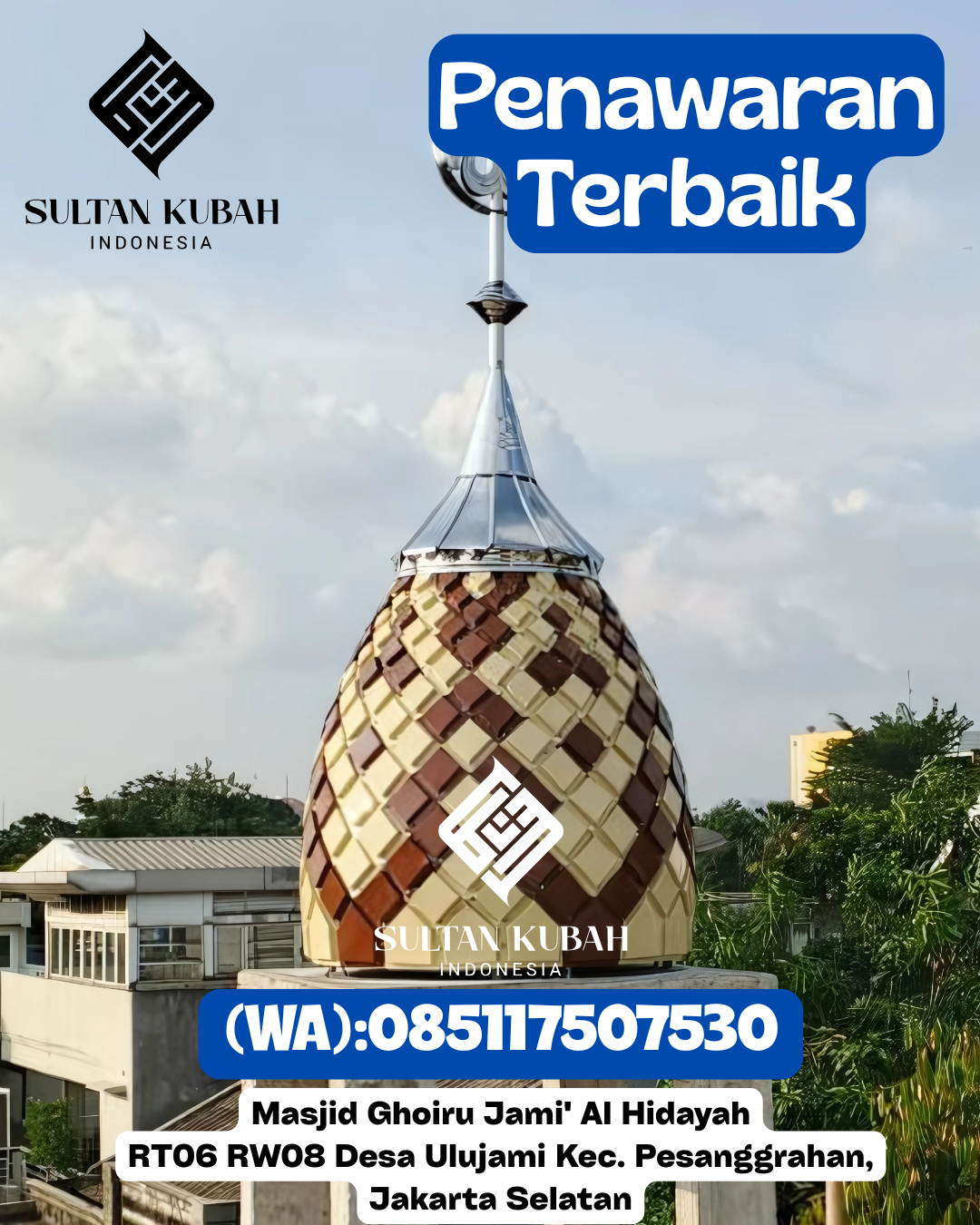 Kubah Masjid Galvalum Premium Garansi 5 Tahun 085117507530 Bojongloa Kaler – Kota Bandung