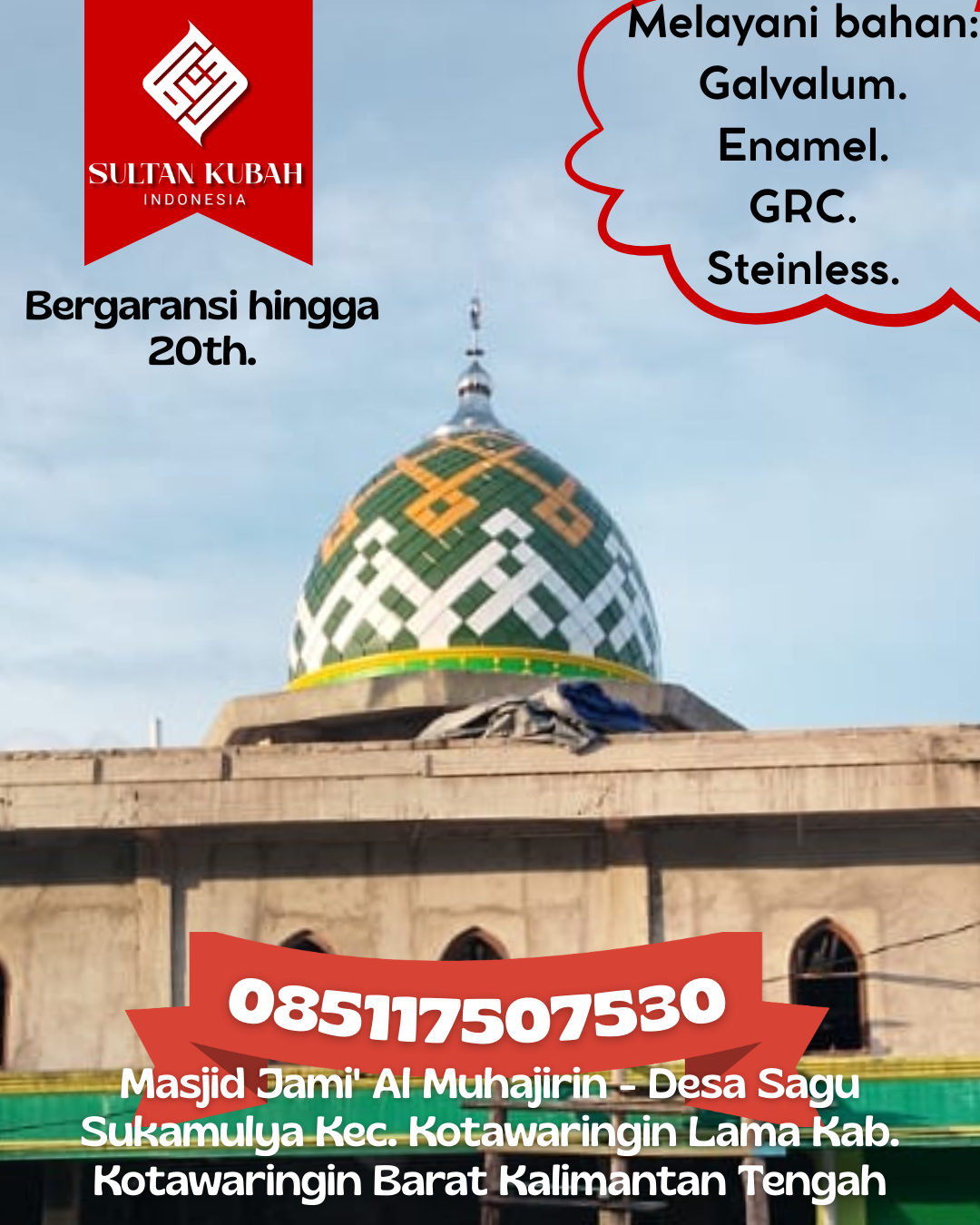 Kubah Masjid Modern Terjangkau Kualitas Premium dan Tahan Lama 085117507530 Aek Kuasan — Kab. Asahan