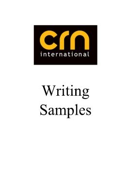 CRN Writing Samples 2
