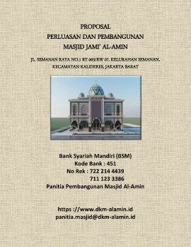 PROPOSAL PERLUASAN DAN PEMBANGUNAN MASJID JAMI' AL-AMIN @2021