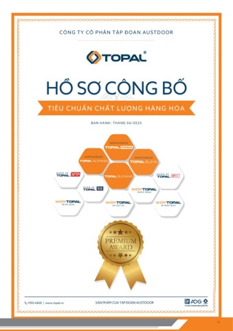 HỒ SƠ CÔNG BỐ - TIÊU CHUẨN CHẤT LƯỢNG HÀNG HÓA