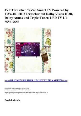 3477 jvc fernseher 55 zoll smart tv powered by tivo 4k uhd fernseher mit dolby vision hdr  dolby atmos u
