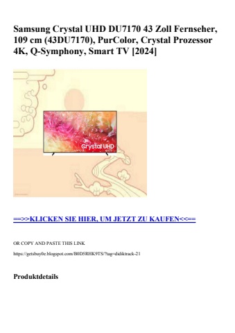 2375 samsung crystal uhd du7170 43 zoll fernseher  109 cm  43du7170   purcolor  crystal prozessor 4k  q-