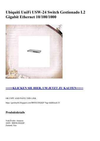0858 ubiquiti unifi usw-24 switch gestionado l2 gigabit ethernet 10 100 1000