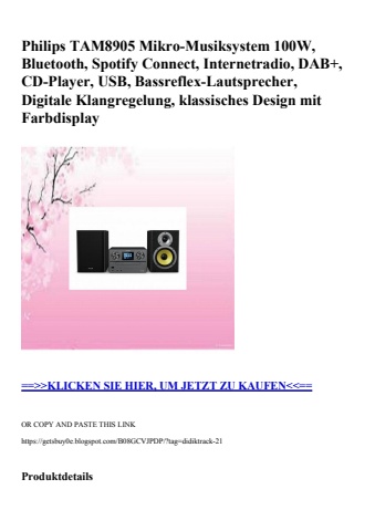 9116 philips tam8905 mikro-musiksystem 100w  bluetooth  spotify connect  internetradio  dab   cd-player