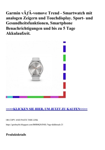 2535 garmin vãƒâ­vomove trend - smartwatch mit analogen zeigern und touchdisplay