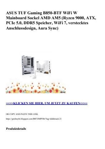 1846 asus tuf gaming b850-btf wifi w mainboard sockel amd am5  ryzen 9000  atx  pcie 5