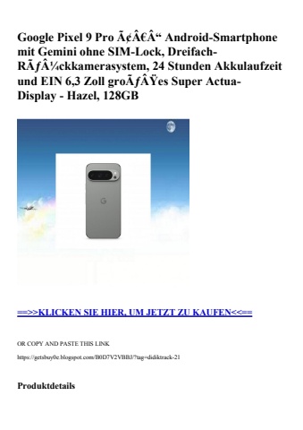 2287 google pixel 9 pro ã¢â€â“ android-smartphone mit gemini ohne sim-lock  dreifach-rãƒâ¼ckkamerasystem