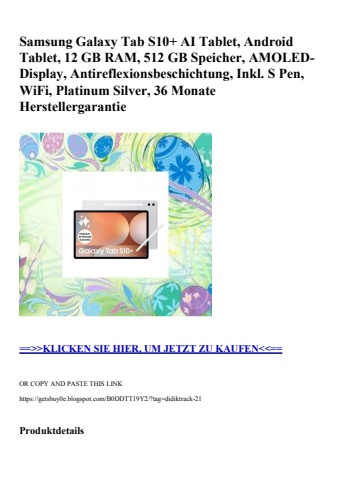 6936 samsung galaxy tab s10  ai tablet  android tablet  12 gb ram  512 gb speicher  amoled-display  anti