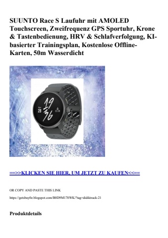 4237 suunto race s laufuhr mit amoled touchscreen  zweifrequenz gps sportuhr  krone   tastenbedienung  h