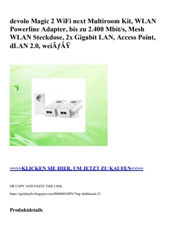 6262 devolo magic 2 wifi next multiroom kit  wlan powerline adapter  bis zu 2