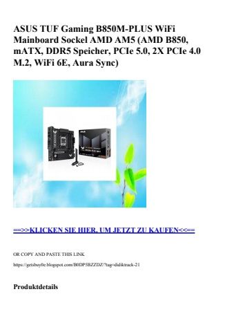 9353 asus tuf gaming b850m-plus wifi mainboard sockel amd am5  amd b850  matx  ddr5 speicher  pcie 5