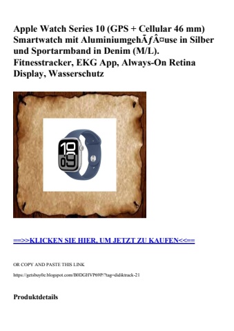 7118 apple watch series 10  gps   cellular 46 mm  smartwatch mit aluminiumgehãƒâ¤use in silber und sport