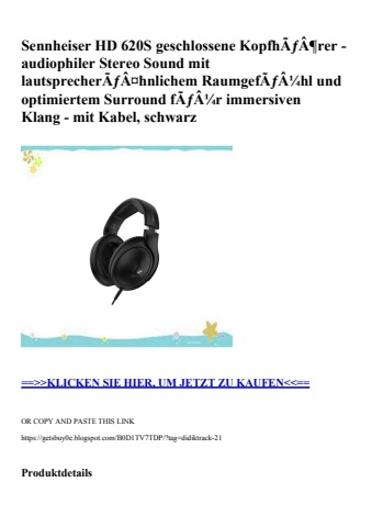 1063 sennheiser hd 620s geschlossene kopfhãƒâ¶rer - audiophiler stereo sound mit lautsprecherãƒâ¤hnliche