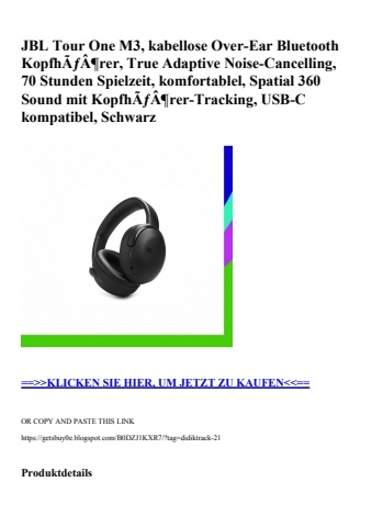 1783 jbl tour one m3  kabellose over-ear bluetooth kopfhãƒâ¶rer  true adaptive noise-cancelling  70 stun