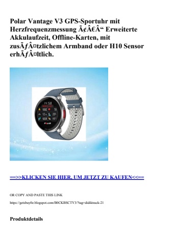 1754 polar vantage v3 gps-sportuhr mit herzfrequenzmessung ã¢â€â“ erweiterte akkulaufzeit  offline-karte