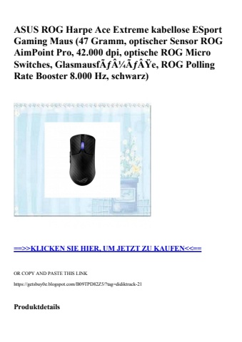 6247 asus rog harpe ace extreme kabellose esport gaming maus  47 gramm  optischer sensor rog aimpoint pr