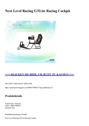 4799 next level racing gtlite racing cockpit