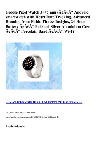 9037 google pixel watch 3  45 mm  ã¢â€â“ android smartwatch with heart rate tracking  advanced running f