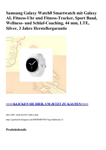 1573 samsung galaxy watch8 smartwatch mit galaxy ai  fitness-uhr und fitness-tracker  sport band  wellne