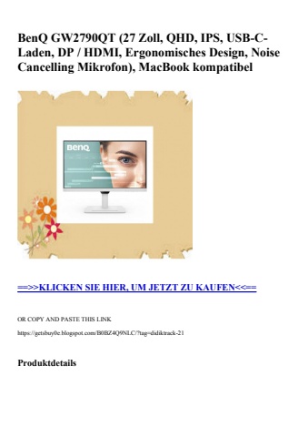 4319 benq gw2790qt  27 zoll  qhd  ips  usb-c-laden  dp   hdmi  ergonomisches design  noise cancelling mi