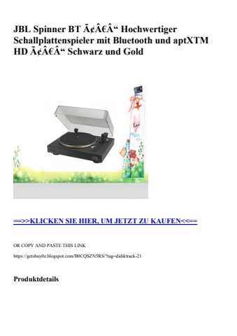 5933 jbl spinner bt ã¢â€â“ hochwertiger schallplattenspieler mit bluetooth und aptxtm hd ã¢â€â“ schwarz