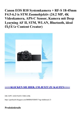 3507 canon eos r10 systemkamera   rf-s 18-45mm f4