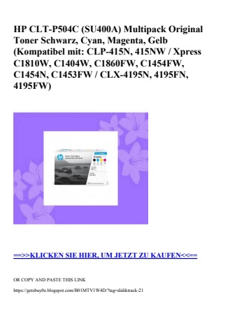 8548 hp clt-p504c  su400a  multipack original toner schwarz  cyan  magenta  gelb  kompatibel mit  clp-41