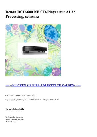 0670 denon dcd-600 ne cd-player mit al32 processing  schwarz