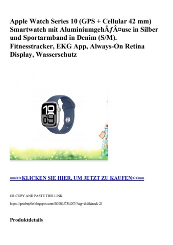 7189 apple watch series 10  gps   cellular 42 mm  smartwatch mit aluminiumgehãƒâ¤use in silber und sport