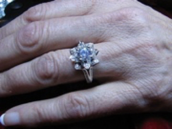 Unique Flower Style Diamond Engagement Ring