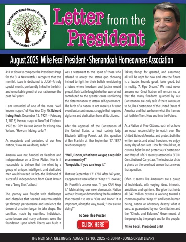President's Letter