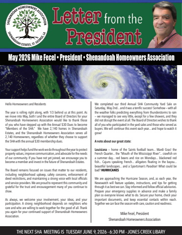 Mike's May Letter